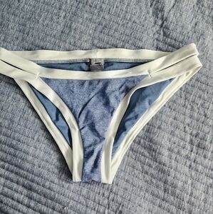 AERIE NWOT Blue and White Bikini Bottom. Size S